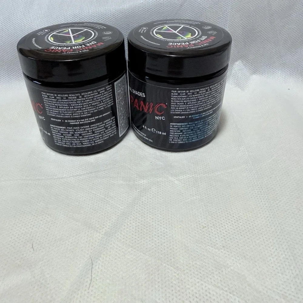 Lot Of 2 Manic‎ Panic Raven Vegan Semi Permanent Hair Dye Color 4 Oz